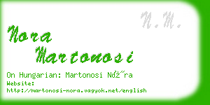 nora martonosi business card